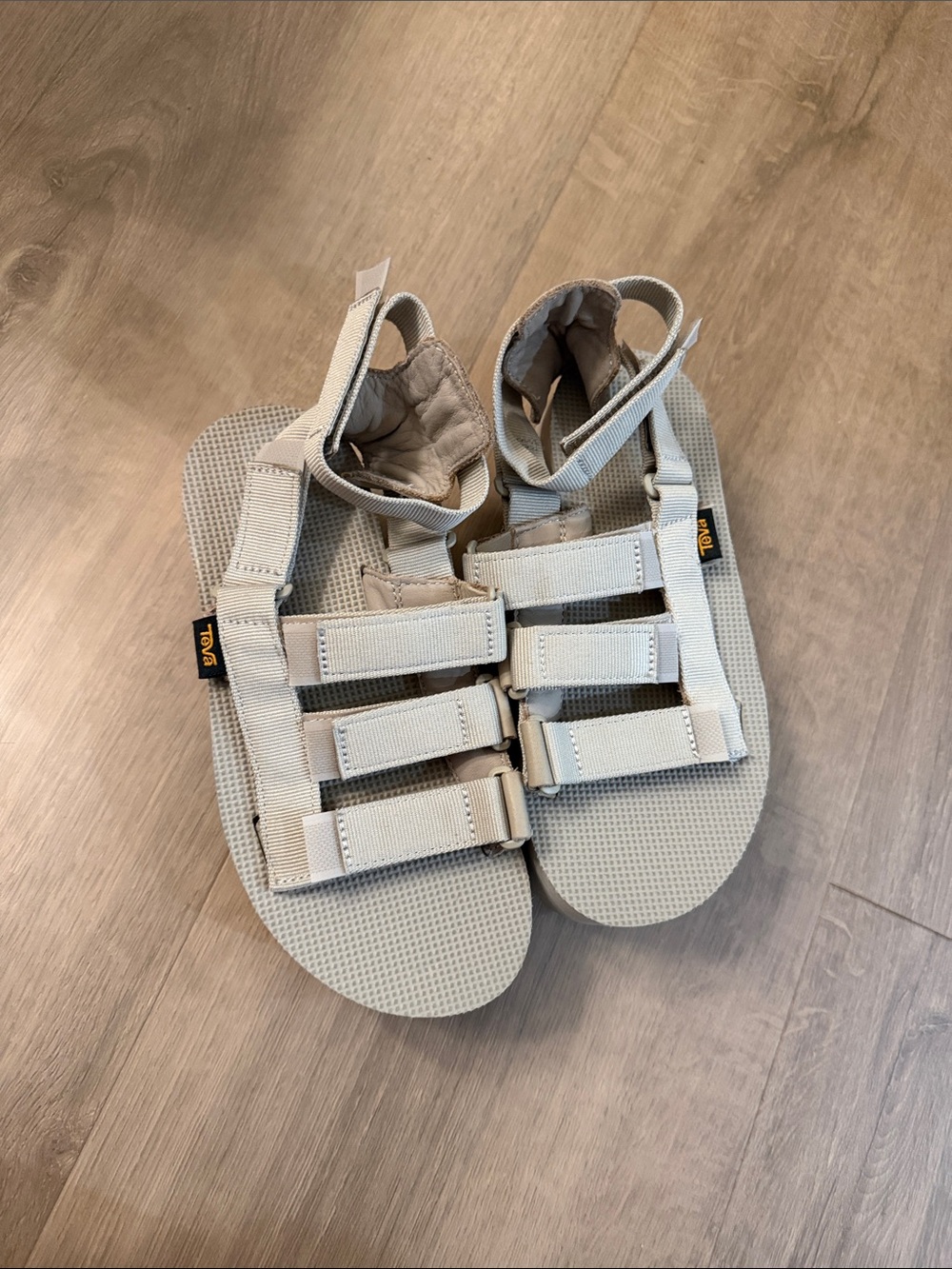 Teva Strappy Sandals in Light Beige